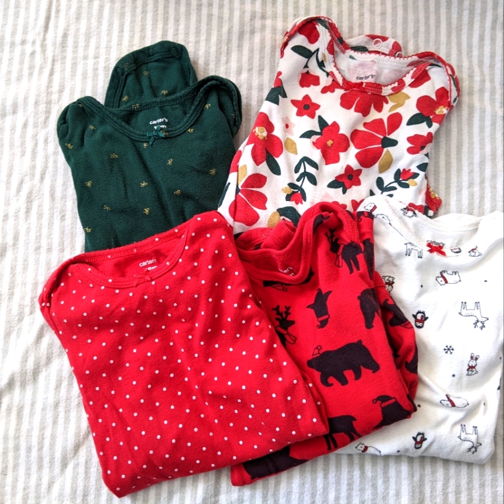 Carter's baby 18 months 5 pack long sleeve bodysuit